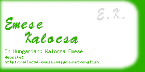 emese kalocsa business card